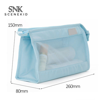 Milieuvriendelijke Promotieritssluitings Transparante Polyester Mesh Cosmetic Bag